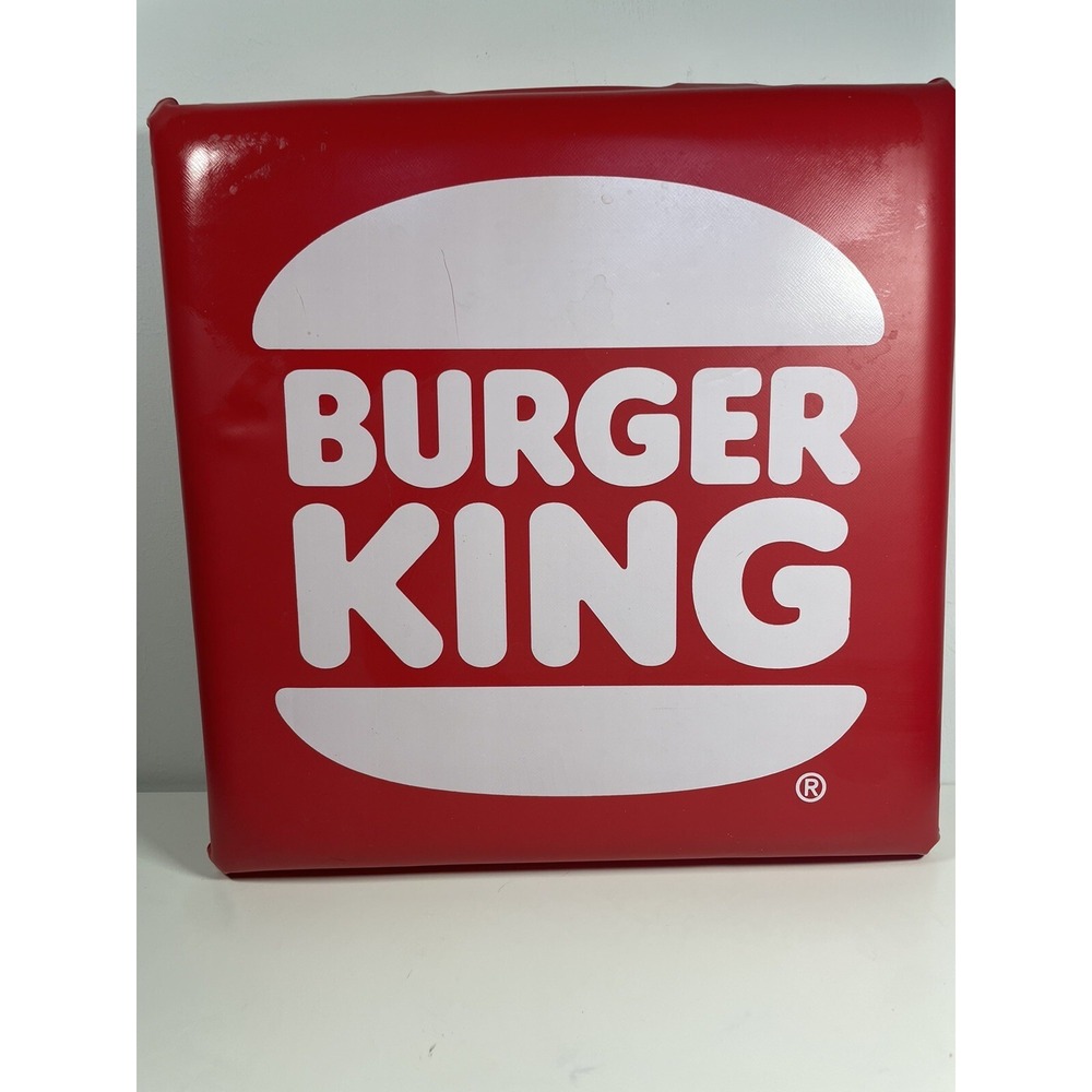 Vtg BURGER KING Stadium‎ Chair Cushion Red Square